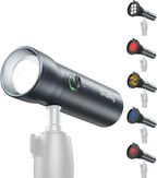 SMALLRIG RGB LED Photography Flashlight, 7500mAh Aluminum Alloy Patterned Ambient Light, 4 Color Fill Light with 20 Patterned Light Filters, Perfect for Photo, Content Creation Accessorie RF10C 4634