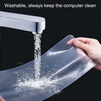 Universal Clear Desktop Computer Keyboard Protection Skin Protector Cover for PC 104/107 Keys Standard Keyboard,Ultra Thin Desktop PC Silicone Waterproof Dustproof Keyboard Cover (Type B)