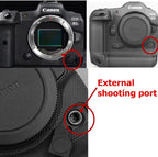 RC101-N3 Camera Shutter Remote Control for Canon R5 R5C 5D4 5D3 6d2 1/4 Screw Fixing Small Release Button Handle Two Cameras in sync Release Button