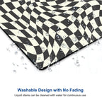 Mouse Pad, Black White Checkered Mouse Pad, Square Mouse Mat Waterproof Computer Mousepad Non-Slip Rubber Base Mouse Pads for Office Laptop