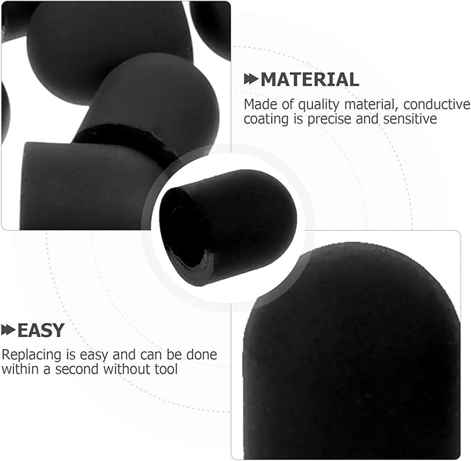 15Pcs Replacement Stylus Tips for No Touch Door Opener Tools Capacitive Silicone Rubber Stylus Tips Touch Screen Pens Tips
