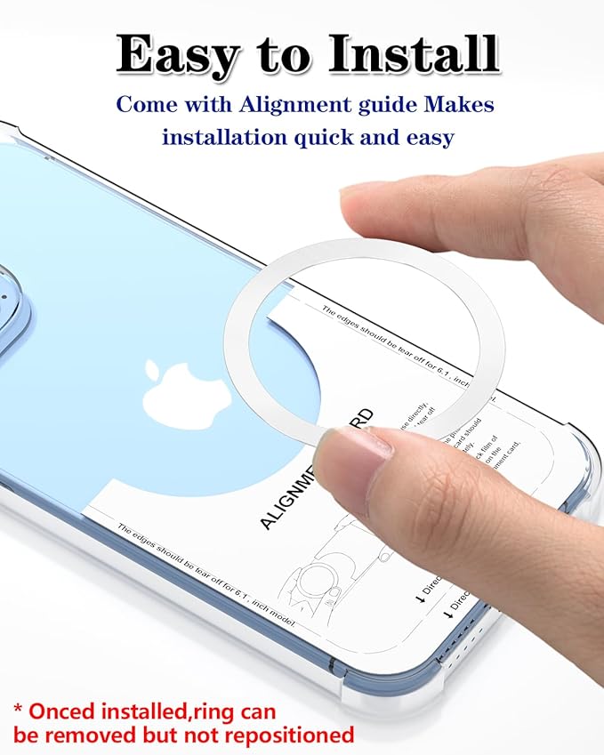 Metal Rings 6PCS,Ultra-Thin(0.4mm) for MagSafe Sticker,Magnetic Adapter,Phone Cases & Wireless Charger,Compatible with iPhone 16/15/14/13/12,Galaxy S24/S23/S22/Kindle,for Mag Safe Accessories