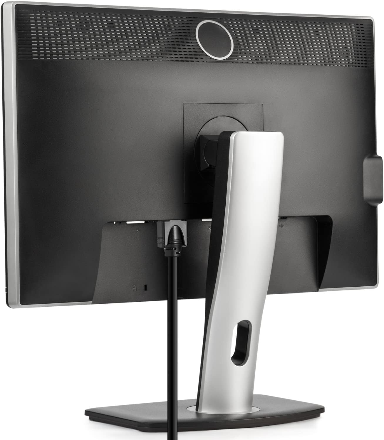 Maximm Monitor Computer Power Cord 8 Ft Flat Plug 360° Rotating PC Cable 3 Prong for, Desktop, Printer, Scanner, 16 AWG NEMA 5-15P to IEC13 - UL Certified