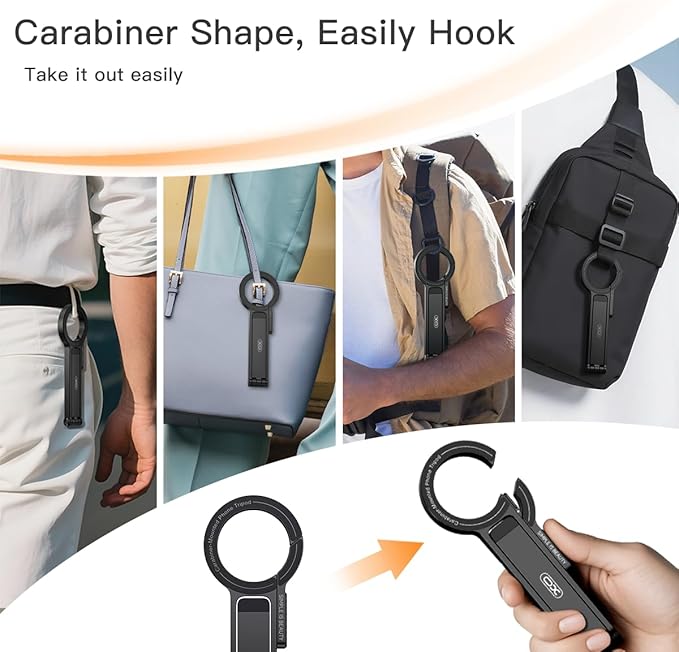 Magnetic Phone Tripod Stand for iPhone,Adjustable and Foldable Mini Pocket Tripod,Strong Magnet Selfie Stick Stand for iPhone 16/15/14/13/12 and Mag Safe Cases