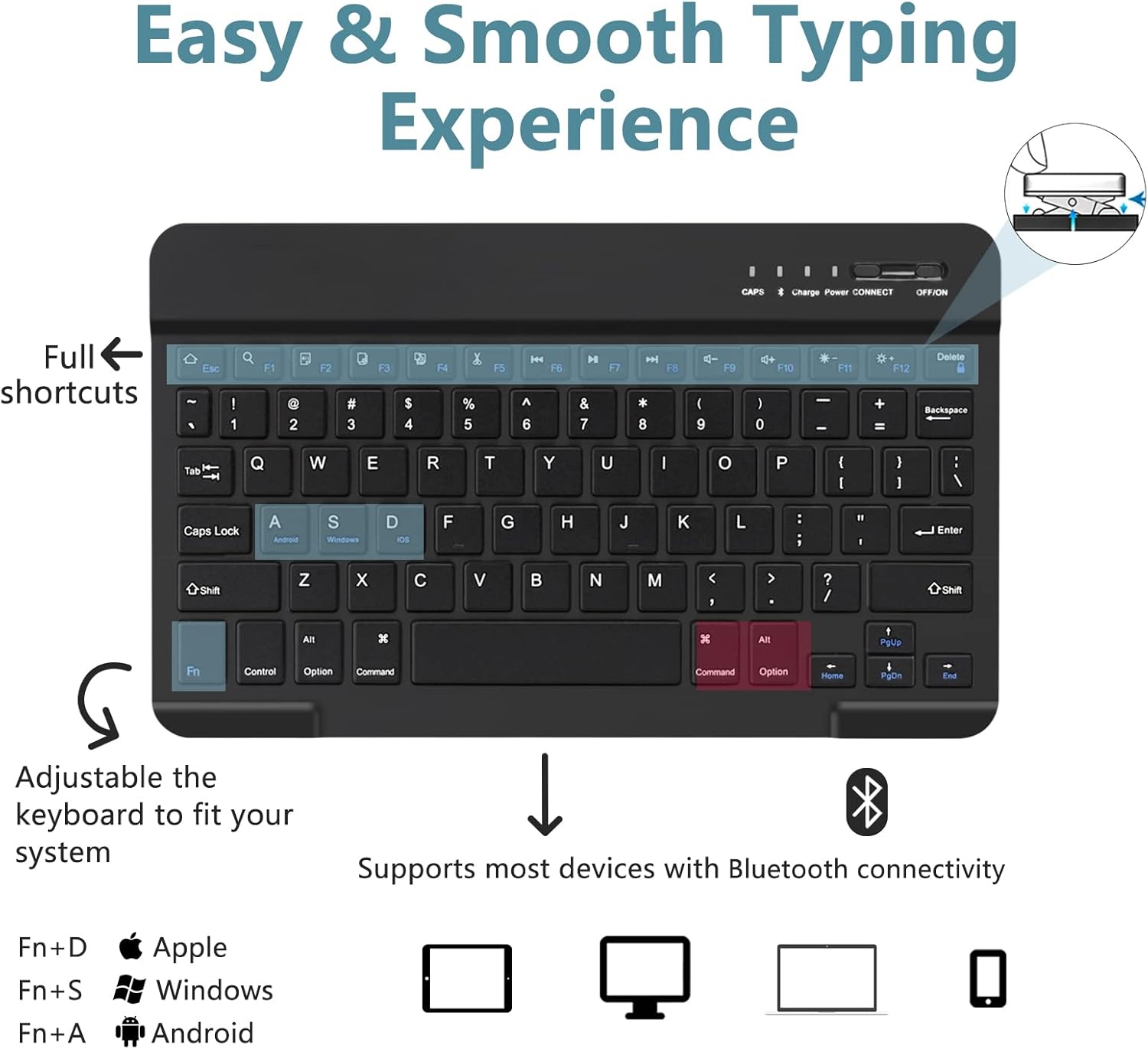 MMK for iPad 11th 10th Generation Case with Keyboard (2022, 10.9"), Wireless Detachable Keyboard, Pencil Holder for iPad 11 inch (A16 2025), 10th Gen (10.9 Inch 2022) Black