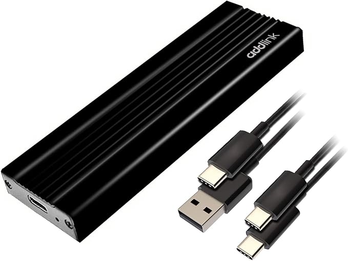 Addlink External Portable SSD 1TB P20 USB 3.2 Gen2 up to 1050MB/s, 3D TLC USB C Solid State Drive, for PC Laptop Mac Windows Linux Android PS4 PS5 Xbox One Smart TV (ad1TBP20B32) Made in Taiwan