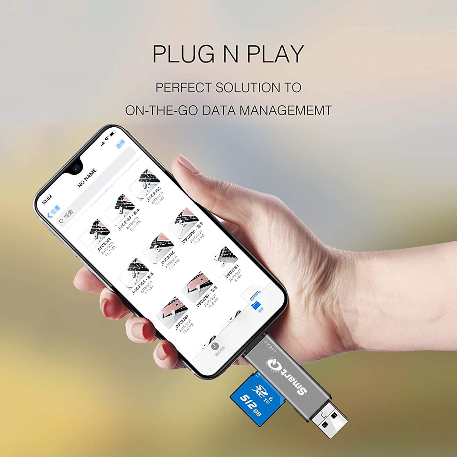 SmartQ C256 Micro SD Card Reader to USB Adapter USB-C and USB A USB Memory Card Reader USB 2.0 Super Speed for MicroSDXC, MicroSDHC, SD, SDXC, SDHC, SD Cards, Works for Windows, Mac OS X, Android