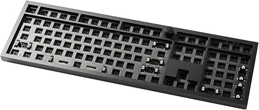 Keychron Q6 Max QMK/VIA Wireless Custom Mechanical Keyboard Barebone Knob Version, Full-Metal Hot-Swappable RGB Backlight 2.4 GHz/Bluetooth/Type-C Wired for Mac/Windows/Linux - Black