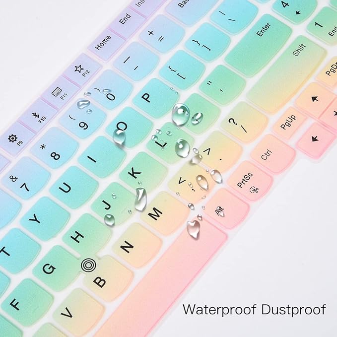 Keyboard Cover for Lenovo ThinkPad E15 Gen 4/3/2 E580 E590 E595, ThinkPad L15 Gen 2/1 L580 L590, ThinkPad T15 T15p P51s P52 P52s P53 P72 P73 T570 T575 T580 T590(NOT for P51 T560 T550) -Colorful
