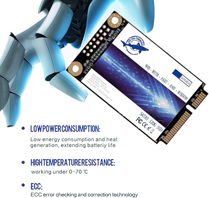 Dogfish SSD Msata 128GB Internal Solid State Drive Mini Sata Disk Drive High Performance Hard Drive for Desktop Laptop Notebook (MSATA, 128GB)