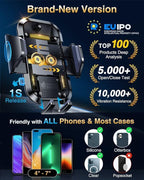 VANMASS Ultimate Car Phone Holder 2025【Military-Grade & Strongest Suction】 Phone Holder for Your Car【Patent & Safety Certs】 Windshield Dashboard Vent Cell Phone Car Mount for iPhone Samsung Android