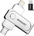 512GB Flash Drive Intended for iPhone, Memory Stick Storage Files Photos Videos Backup, Compatible with iPhone iPad Android PC, Plug and Play, No Application Required (Metal Silver)