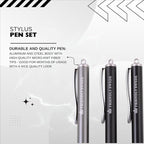 The Friendly Swede Mesh Tip Stylus Pen for Touchscreen — 3-Pack Micro-Knit Capacitive Stylus Pen for iPad & iPhone with 3 Replaceable Fiber Tips, Elastic Lanyards & Screen Cleaning Cloth