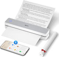 iDPRT Portable Thermal Printer, MT610 Pro Wireless for Travel, 300DPI Bluetooth Inkless Printer Support 8.5" X 11" US Letter& A4&A5 Thermal Paper for Home, Compatible with iOS, Android, Laptop, White