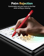 MoKo Pencil for iPad (A16) 11th 10th Gen, Stylus Pen for 2018-2025 Apple iPad 11/10/9/8/7/6/A16, Mini 7/6/5, Air M3/M2 11"/13"/5/4/3, Pro M4 13"/12.9"/11" Tilt Sensitivity, USB-C Fast Charging, Red