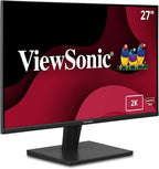 ViewSonic VA2715-2K-MHD 27 Inch 1440p LED Monitor with 100Hz, Ultra-Thin Bezels, HDMI and DisplayPort Inputs for Home and Office