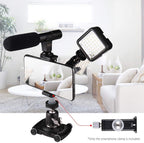 Phone Mount for Tripod, Smartphone Tripod Adapter for iPhone Samsung Cell Phone Stand Holder with Cold Shoe and Arca Swiss Quick Release Plate for iPhone 15 Pro Max Galaxy S24