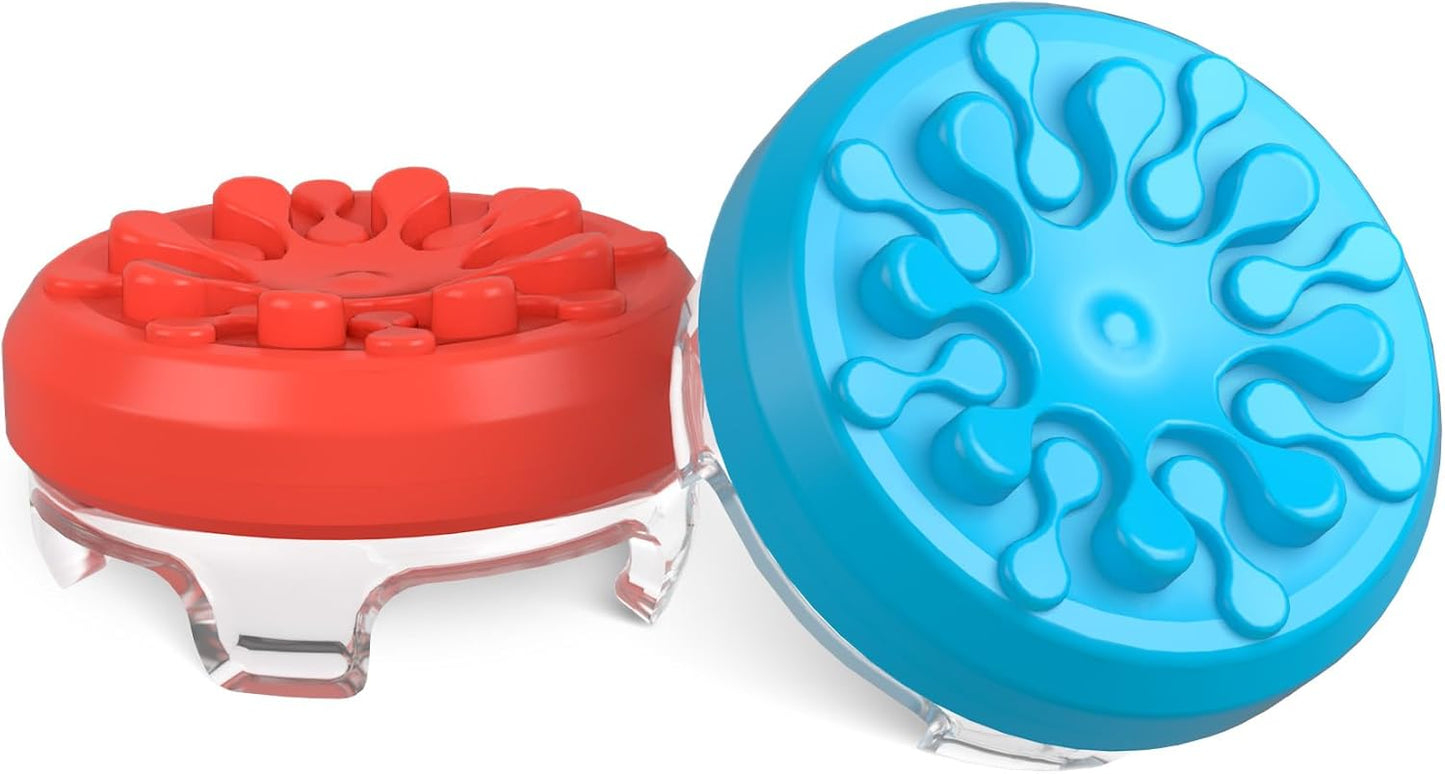 KontrolFreek Splash Performance Thumbsticks for Nintendo Switch Joy-Con Controller | Concave | Blue/Red