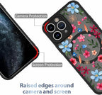 AIGOMARA Magnetic Case for iPhone 11 Pro Max [Compatible with MagSafe] Cute Pink Blue Flower Floral Pattern Soft TPU Bumper Hard PC Back Anti-Fall Shockproof Protective Slim Cover for Women Girls