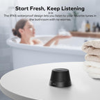 MOMAX Magnetic Portable Bluetooth Speaker - Mini Waterproof Shower Speaker with Bass, 12H Playtime, Outdoor Speaker True Wireless Stereo Pairing for Golf, Beach, Home, Travel, Gift Ideas