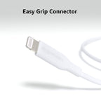 Amazon Basics USB-2.0 Type C to Lightning Cable (MFi Certified), 3 Feet, White