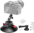 NEEWER 6" Suction Cup Camera Mount Compatible with GoPro, Metal Car Windshield Dash Ball Head Magic Arm with Action Cam Adapter Cleaning Cloth for DSLR Phone Holder, for POV Video Recording, CA013