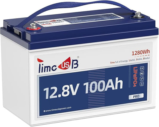 12V 100Ah Pro LiFePO4 Battery, 12 volt Lithium Battery with 100A BMS, Grade A Battery Cells, Up to 10 Years Lifespan, Perfect for RV, Trolling Motor, Off-grid Applications, Group 31