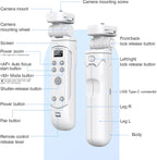 AODELAN for Canon Camera Tripod with Rechargeable Wireless Shutter Release,Shooting Grip Remote Control Handle for R10/ M50/EOS M6 Mark II/R/RP /90D /6D Mark II /R5/850D /Rebel SL2 /T7i /G5 X Mark II