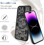 AIGOMARA Case for iPhone 14 Pro [Compatible with MagSafe] Black Ribbon Bow Pattern Design Soft TPU Bumper Hard PC Back Anti-Fall Shockproof Protective Slim Magnetic Cover for Women Girls