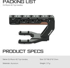 Tilta Top Handle Compatible with DJI Ronin 4D | Additional Grip & Accessory Mounts | 4D Monitor Compatible | Hydra Alien Ready | Lightweight & Durable ES-T09-TH