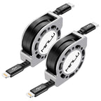 MINLU USB Type C to Lightning Cable 4Ft 2Pack, Retractable iPhone Charger Fast Charging for Retractable Car USBC iPhone Cord for iPhone14/13/12/11 Pro Max/XS/XR/X/iPad/CarPlay