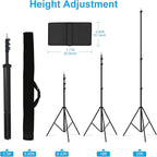 20FT/6M Tripod Stand - Heavy Duty Tripod Stand - Tall Tripods Air-Cushioned Telescoping Light Stand for Photography Overhead Shots, Sports(Aluminum Alloy)