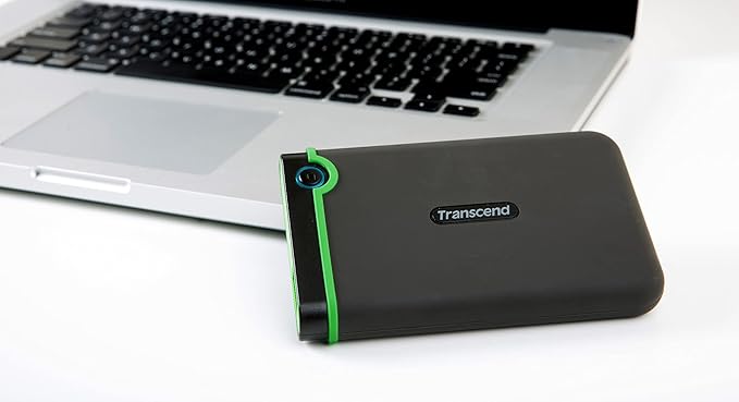 Transcend 1TB USB 3.1 Gen 1 StoreJet 25M3S SJ25M3S Rugged External Hard Drive TS1TSJ25M3S,Grey