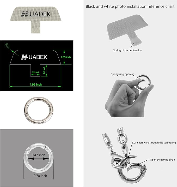 Snake Chain Phone Strap Universal phone lanyard phone strap connector (Snake-Chain（Silver color） F6)