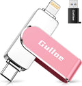 Gulloe 256GB Flash Drive Intended for iPhone, Memory Stick Storage for Photos and Videos Backup, Compatible with iPhone iPad Android PC, Plug and Play, No Application Required (Pink)
