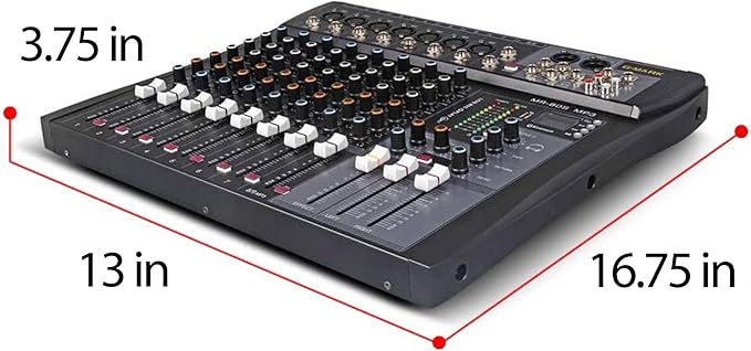 G-MARK MR80S Audio Mixer Interface USB Bluetooth Mixing Console 8 Channel 48V Phantom Power Sound Board Music Reverb For PC Stage DJ Studio Sound Controller Analog Mixer