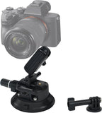 4.5"/14cm Camera Suction Cup Mount with Ball Head Quick Release Magic Arm Metal on Car Boat Windshield Window for Camera/DSLR Action Video Shooting