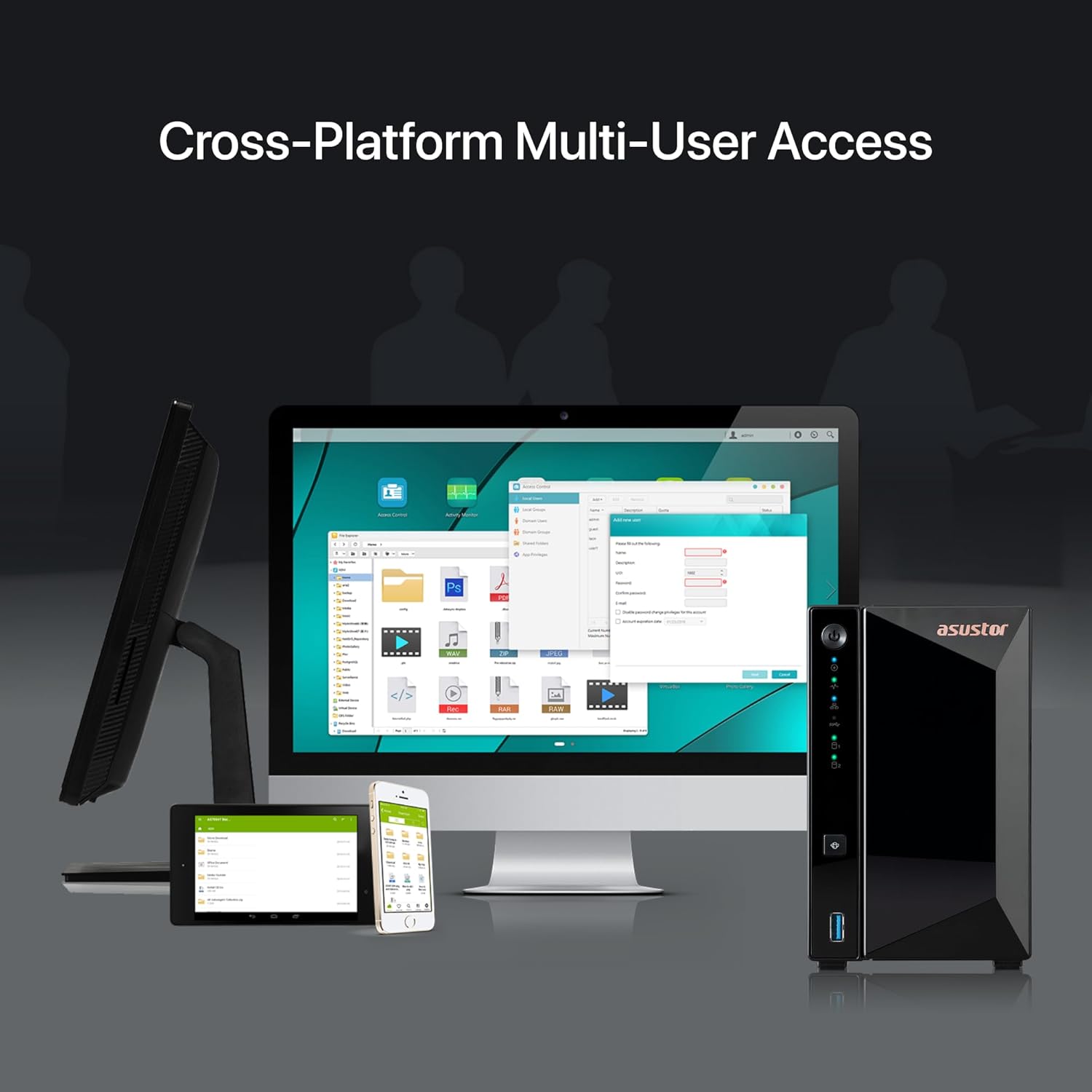 Asustor Drivestor 2 Pro Gen2 AS3302T v2, 2 Bay NAS, 1.7GHz Quad-Core, 2.5GbE Port, 2GB RAM DDR4, Small Home Media Server, Network Attached Storage Device (Diskless)