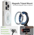 elitehood Aluminum Magsafe iPhone Tripod Mount with Arca Port, Magnetic Phone Mount for Tripod with 1/4" 3/8" Screw Adapter, Cell Phone Holder Stand for Video Recording Live Streaming Vlogging