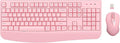 Wireless Keyboard and Mouse Combo, EDJO 2.4G Full-Sized Ergonomic Computer Keyboard with Wrist Rest and 3 Level DPI Adjustable Wireless Mouse for Windows, Mac OS Desktop/Laptop/PC (Pink)