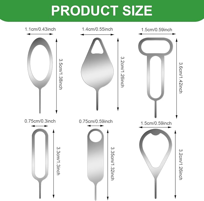 12pcs SIM Card Removal Tool Card Tray Ejector Pins Needle Opener Ejector Needle Pin Remover for Smart Phones for Samsung Galaxy HTC Tablets