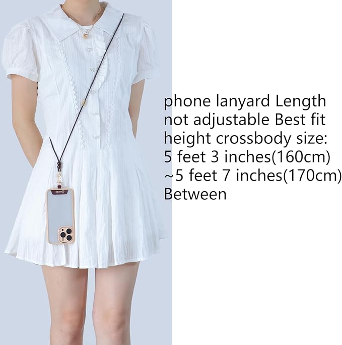 Leather cell phone lanyard Detachable Phone Chain Strap 2-in-1 Phone Chain Wristlet