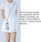 Leather cell phone lanyard Detachable Phone Chain Strap 2-in-1 Phone Chain Wristlet