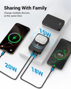 Magnetic Power Bank 26800mAh for Magsafe Portable Charger, Aluminum alloy casing Large Capacity 20W USB-C in&Out Wireless Fast Charging Battery Pack for iPhone16 Plus Pro Max/15/14/13/12 Series, Black