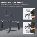 NEEWER Dual Handgrip Compatible with DJI RS4 RS4 Pro RS3 RS3 Pro RS2 RSC2 Ronin S SC Gimbal, Dual Handle Kit with 2 Mini NATO Rails, Quick Release NATO Clamps, 1/4" & 3/8" Threads, GA006
