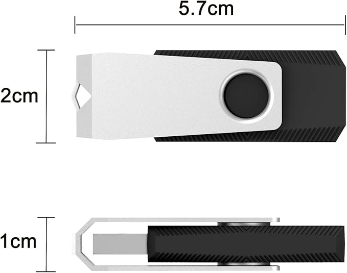 20Pack 1GB USB Flash Drive 2.0 Stick, TOPESEL Bulk Thumb Drive Swivel 1GB Pen Drive Jump Drive for Data Storage (20Pack Black)