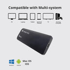 Timetec 2TB Portable External SSD USB3.2 Gen2 Type C Up to 550MB/s Ultra-Light Aluminum Mini External Solid State Drive with USB C to A Cable/USB A to C Adapter for Desktops/Laptop/Mac/Mobile - Black