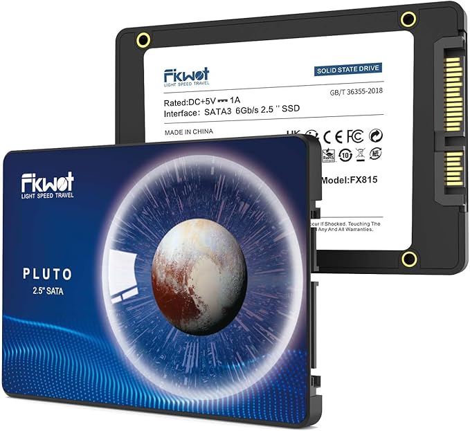 FX815 512GB SSD, 2.5" SATA SSD, Internal Solid State Drive, Up to 560MB/s, 3D NAND SLC Cashe, Compatible with Laptop & PC Desktop