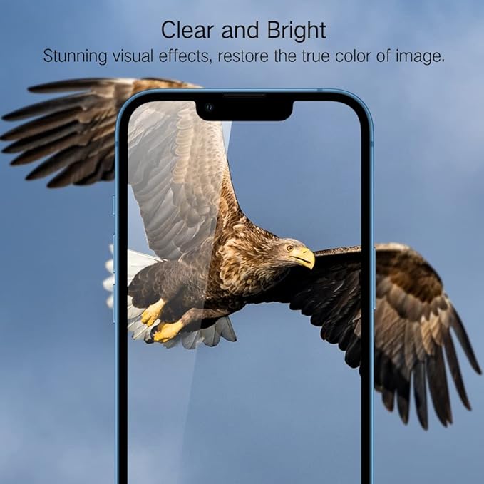 PERFECTSIGHT 2 Pack Anti Blue Light Screen Protector Compatible with iPhone 13 Mini, [Eye Protection Relieve Eye Strain] HD Clear Blue Light Blocking Tempered Glass