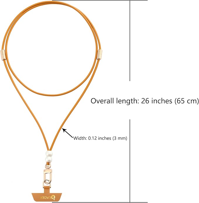 Cell Phone Lanyard Detachable Phone Chain Strap Leather 2-in-1 anti theft phone strap Multifuctional Compatible with Most Smartphones